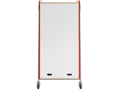 Safco Whiffle Typical 8 60" x 30" Particle Board Double-Column Mobile Storage, Red (3928RED)