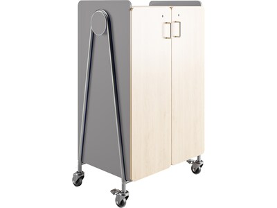 Safco Whiffle Typical 14 48" x 30" Particle Board Double-Column Mobile Storage, Gray (3934GRY)