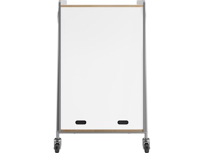 Safco Whiffle Typical 14 48" x 30" Particle Board Double-Column Mobile Storage, Gray (3934GRY)