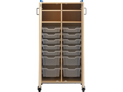Safco Whiffle Typical 15 60" x 30" Particle Board Double-Column Mobile Storage, Spectrum Blue (3935SBU)