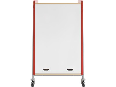 Safco Whiffle Typical 2 48" x 30" Particle Board Double-Column Mobile Storage, Red (3922RED)