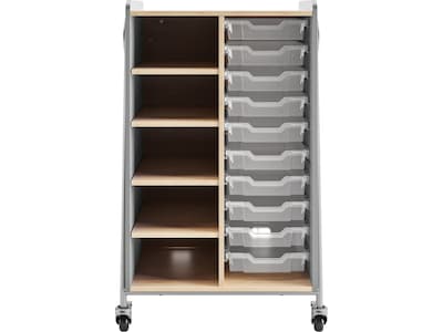 Safco Whiffle Typical 2 48 x 30 Particle Board Double-Column Mobile Storage, Gray (3922GR)