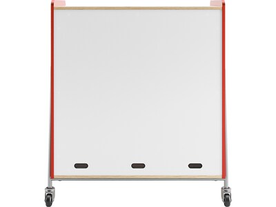 Safco Whiffle Typical 11 48" x 43" Particle Board Triple-Column Mobile Storage, Red (3931RED)
