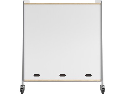 Safco Whiffle Typical 11 48" x 43" Particle Board Triple-Column Mobile Storage, Gray (3931GRY)