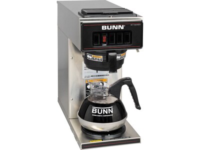 Bunn VP17-1 12-Cups Pourover Coffee Maker, Stainless Steel/Black (BUN01217)