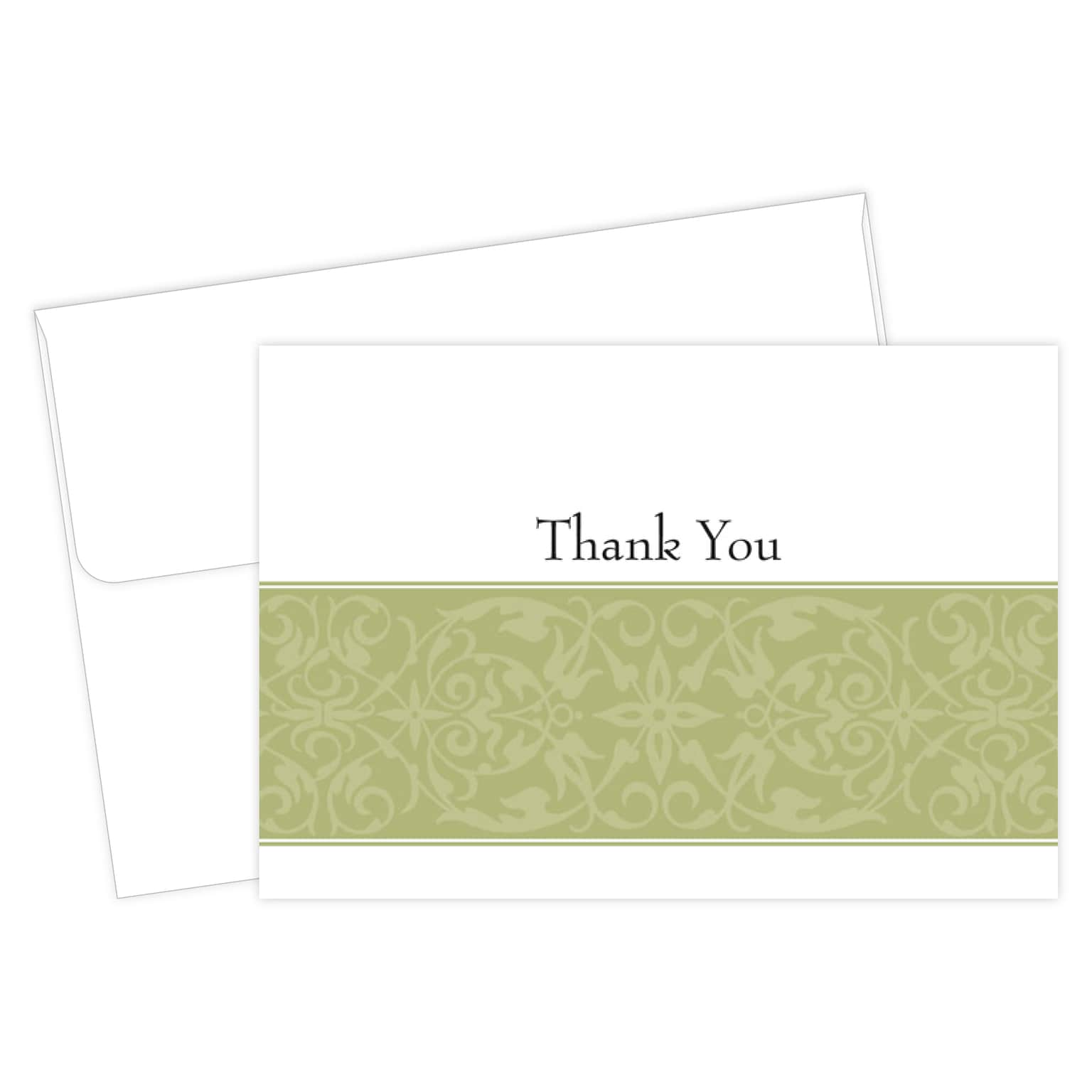 Great Papers! Sage Swirl Thank You Cards, 50/Pack