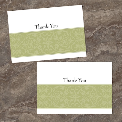 Great Papers! Sage Swirl Thank You Cards, 50/Pack