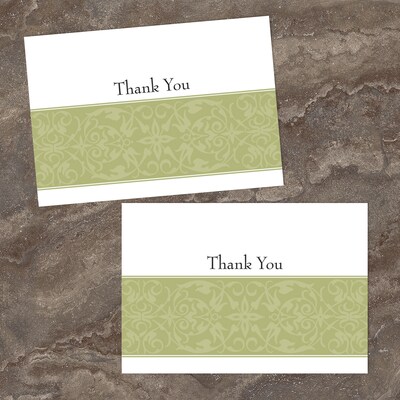 Great Papers! Sage Swirl Thank You Cards, 50/Pack