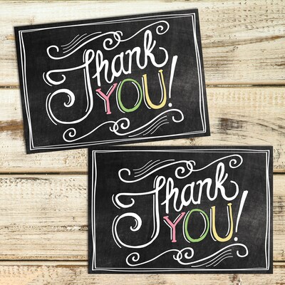 Great Papers! Chalkboard Thank You 24Ct