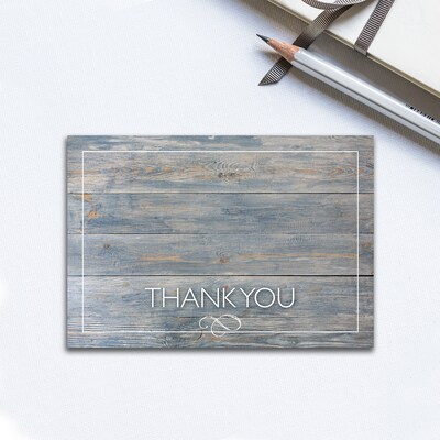 Great Papers Driftwood Matte Personal Thank You Notecards, 50/Pack (2015122)