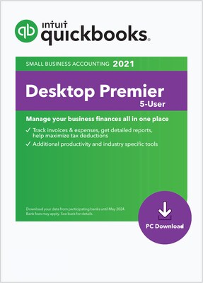 QuickBooks® Desktop Premier 2021 for 5 Users, Windows, Download (0608402)