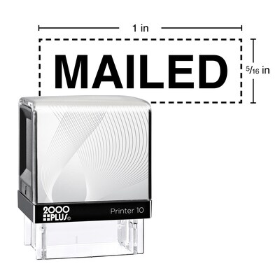Custom 2000 Plus® Self-Inking Printer 10 Stamp, 5/16 x 1, Mailed