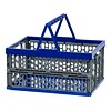 Iris Open Lid Collapsible Storage Crate, Gray/Blue (100714)