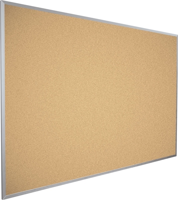Best-Rite Valu-Tak Natural Cork Bulletin Board Aluminum Trim, 2 x 3 Feet (301AB)