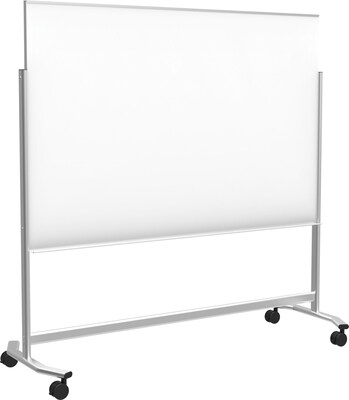 Best-Rite Visionary Move Colors Double Sided Whiteboard Easel White Frame White Glass  47.24H x 70.
