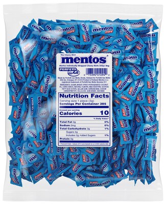 Mentos Mini Individually Wrapped Mints, 37 oz Bag, Pack of 2 (VAM80900)