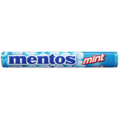 Mentos Chewy Mint Tablets, 15 Packs/Box (4180)