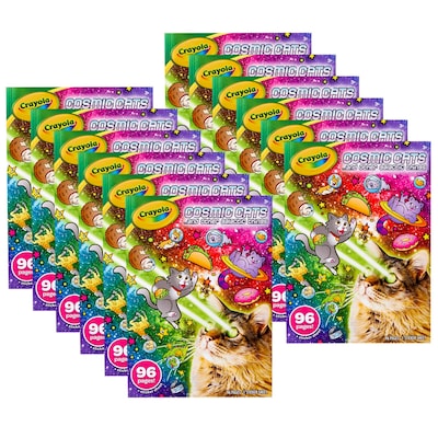 Crayola® Cosmic Cats, Soft Cover, Coloring Book, Pack of 12 (BIN40497-12)
