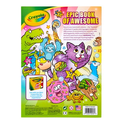 Crayola Epic Book of Awesome, Character Coloring Book, 288 Pages per Book, 6/Bundle (BIN40585-6)