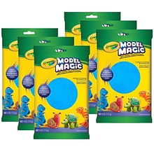 Crayola Model Magic Modeling Compound, Blue, 4 oz. Per Pack, 6 Packs, Grade PK+ (BIN4442-6)