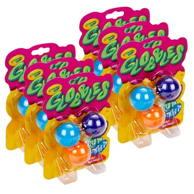 Crayola® Globbles Non-Toxic Modeling Compound Squish Toys, Assorted, 3 Per Pack, 6 Packs (BIN747291-