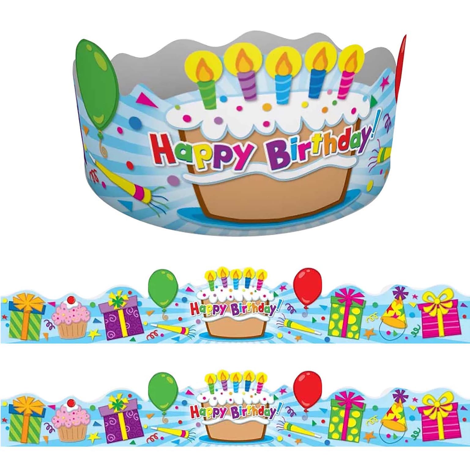 Carson Dellosa Education Birthday Crowns, 30/Pack, 2 Packs (CD-101021-2)