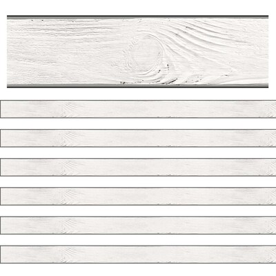 Schoolgirl Style 36 x 3 Straight Border, Industrial Chic Shiplap, 36 Feet/Pack, 6 Packs (CD-108336