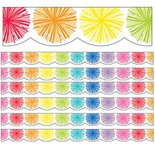 Schoolgirl Style 36 x 3 Scalloped Border, Hello Sunshine Poms, 39 Feet/Pack, 6 Packs (CD-108359-6)