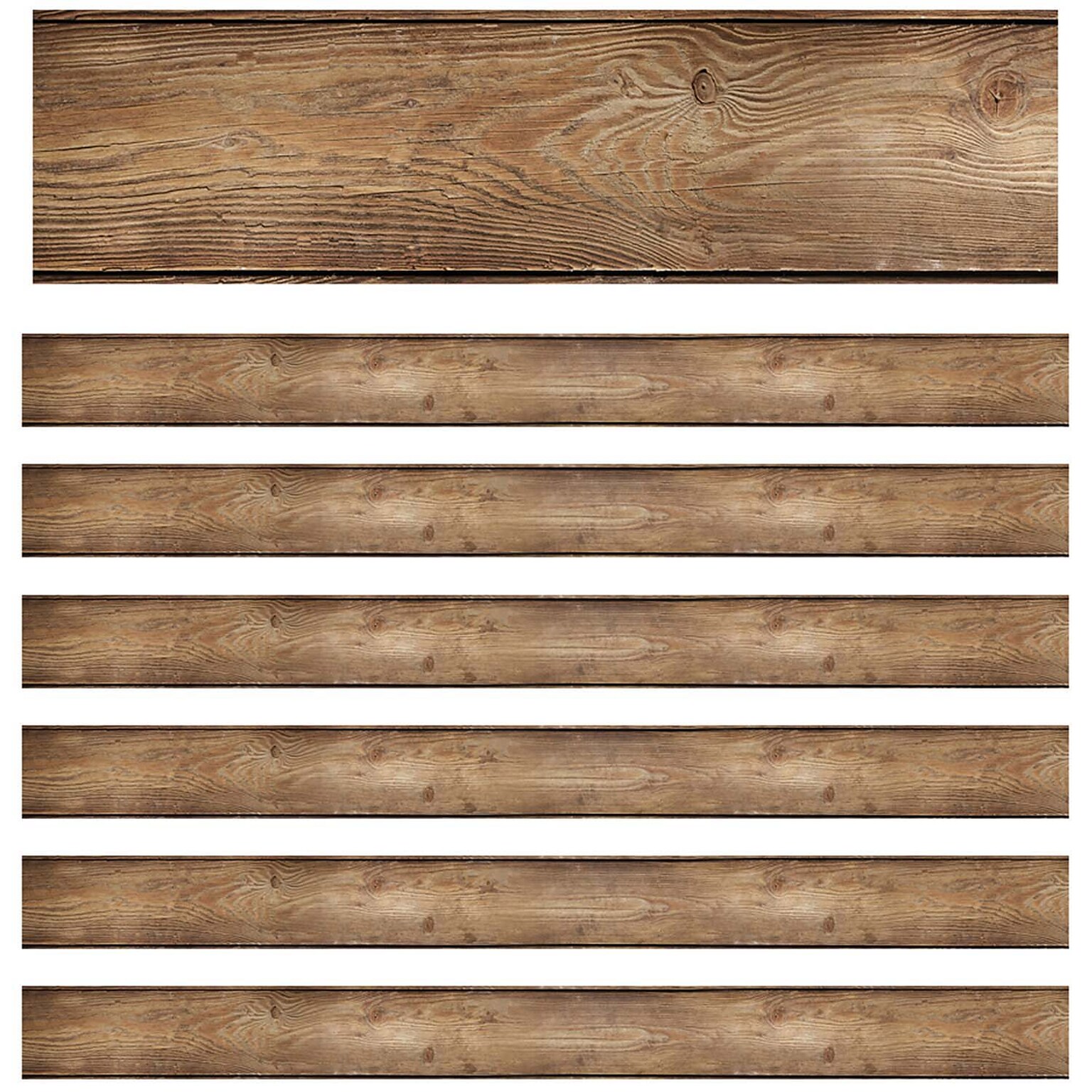 Schoolgirl Style 36 x 3 Straight Border, Woodland Whimsy Wood Grain, 36 Feet/Pack, 6 Packs (CD-108383-6)