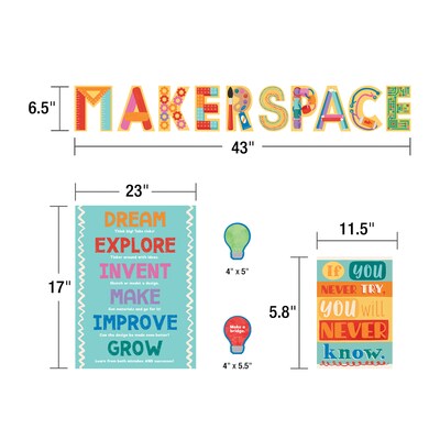 Carson Dellosa Education Bulletin Board Set Makerspace, 33 Pieces (CD-110468)