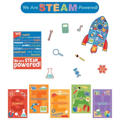 Carson Dellosa Education Bulletin Board Set STEAM, 22 Pieces (CD-110469)