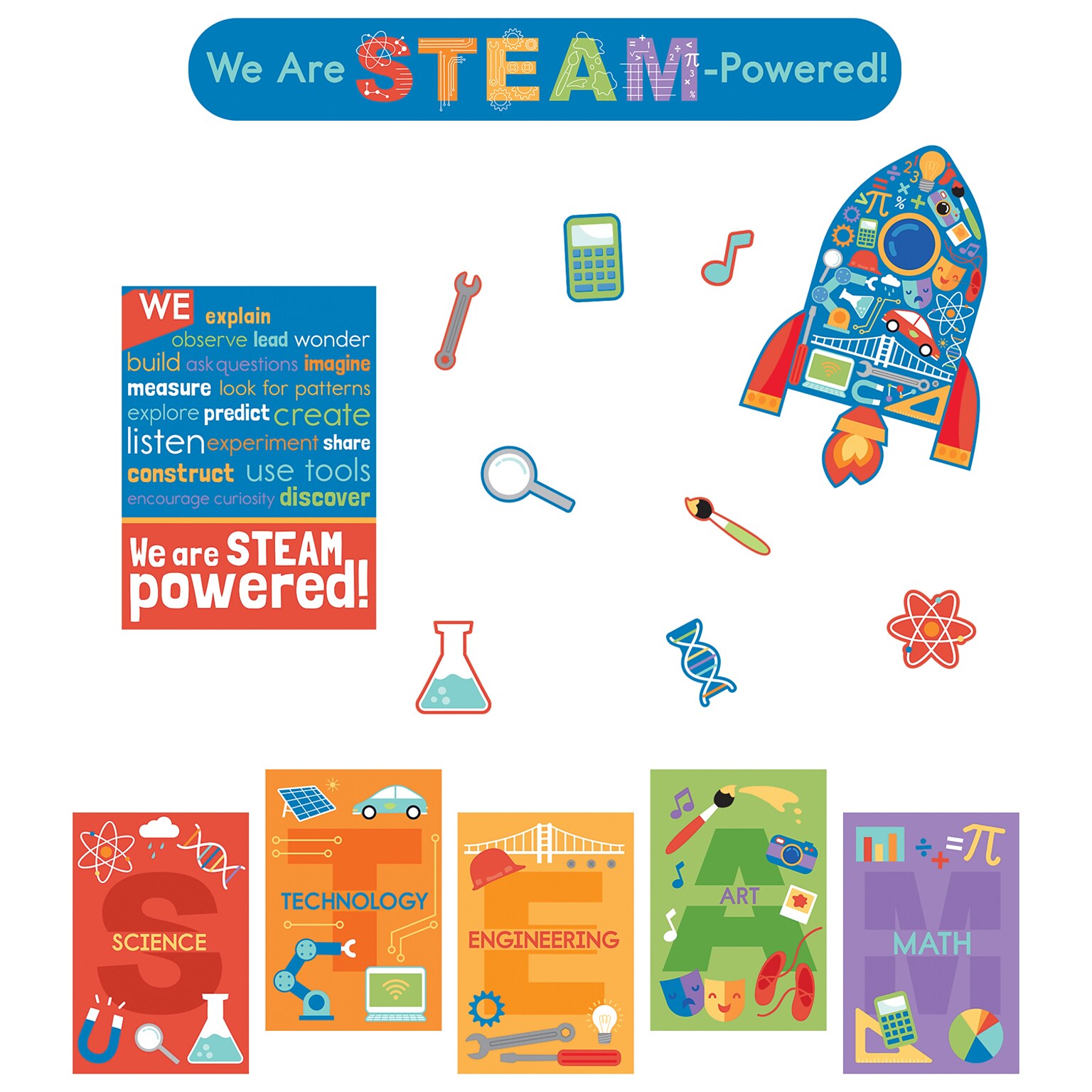 Carson Dellosa Education Bulletin Board Set STEAM, 22 Pieces (CD-110469)