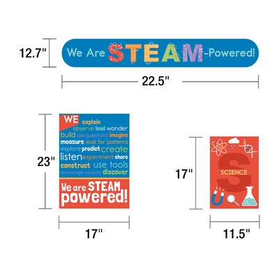 Carson Dellosa Education Bulletin Board Set STEAM, 22 Pieces (CD-110469)