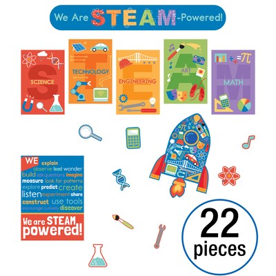 Carson Dellosa Education Bulletin Board Set STEAM, 22 Pieces (CD-110469)