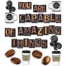 Schoolgirl Style™ Industrial Cafe Bulletin Board Set You Are Capable of Amazing Things, 44 Pieces (C