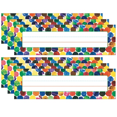 Carson Dellosa Education Eric Carle Dots Desk Nameplates, 9.5 x 2.88, 36 Per Pack, 6 Packs (CD-122