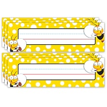 Carson Dellosa Education Buzz-Worthy Bees Nameplates, 9.5 x 2.88, 36 Per Pack, 6 Packs (CD-122033-