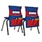Carson Dellosa Education Chairback Buddy Pocket Chart, Blue/Red, 2/Pack (CD-158035-2)