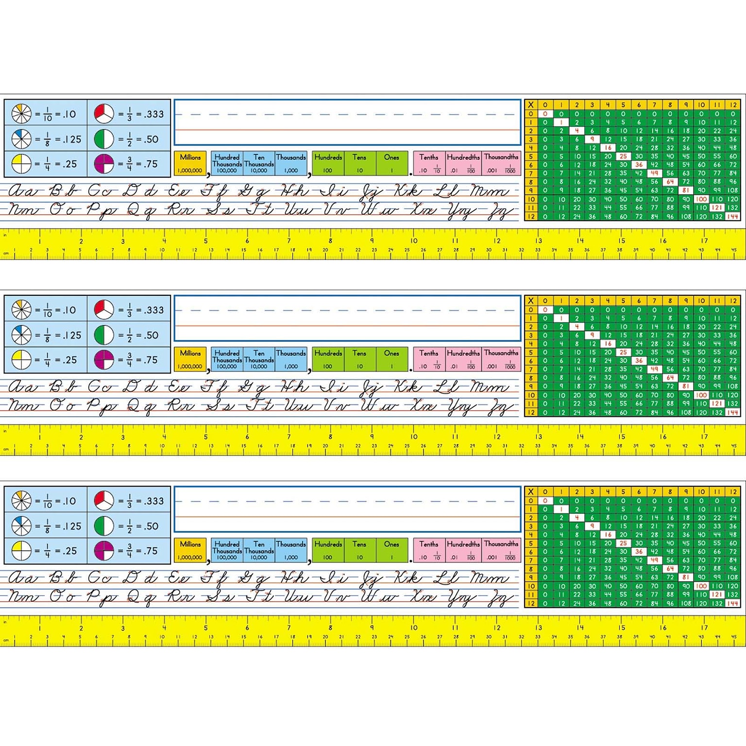 Carson Dellosa Education Traditional Cursive Nameplates, 18 x 4, 36 Per Pack, 6 Packs (CD-2073-3)