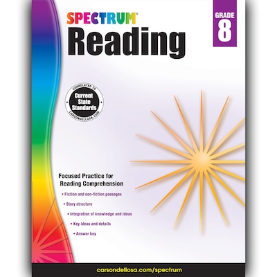 Spectrum Reading Workbook, Grade 8, Paperback