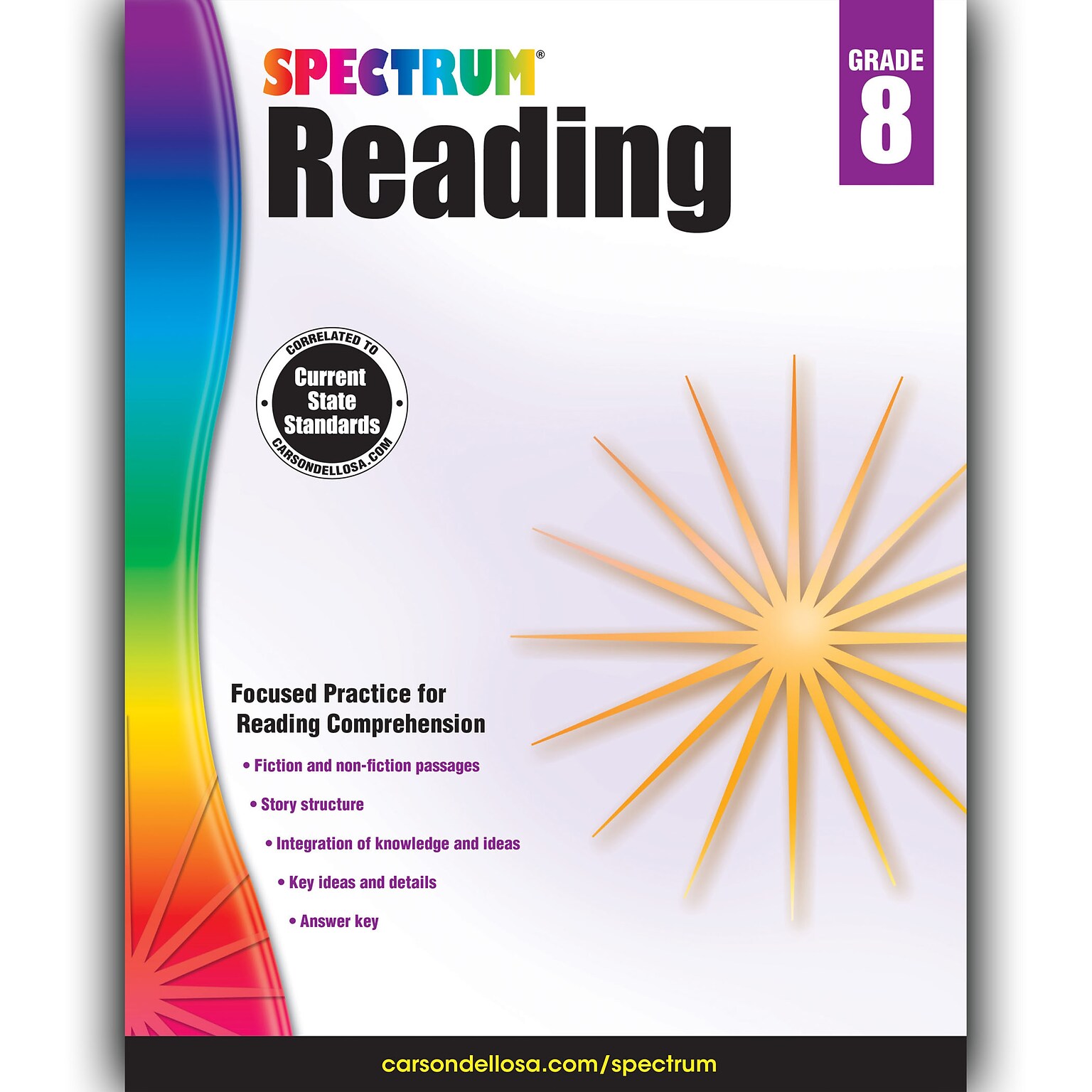 Spectrum Reading Workbook, Grade 8, Paperback