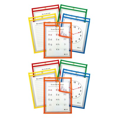 C-Line Super Heavyweight Plus Reusable Dry Erase Pockets, Grade K-5 (CLI42630-2)