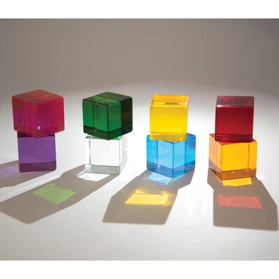 TickiT Acrylic Perception Cubes, Assorted Colors, Set of 8 (CTU72608)