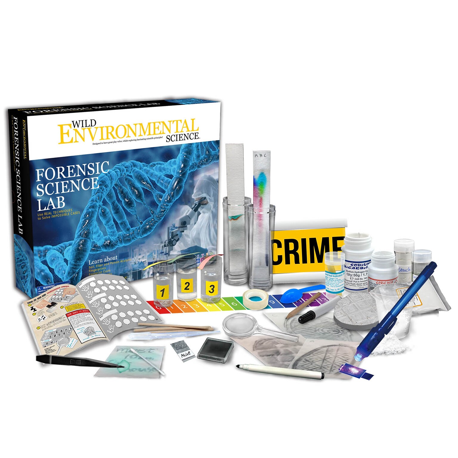 WILD! Science, Assorted Materials, Forensic Science Lab, Multicolored (CTUWES103XL)