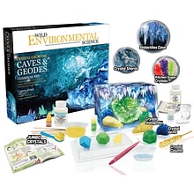 WILD! Science Crystal Growing Caves & Geodes Chemical Kit, Grade 3+ (CTUWES95XL)