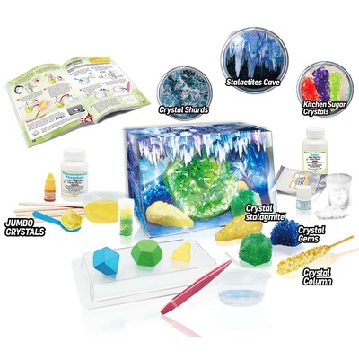 WILD! Science Crystal Growing Caves & Geodes Chemical Kit, Grade 3+ (CTUWES95XL)