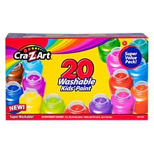 Cra-Z-Art Washable Kids Poster Paint, Assorted Colors, 2 fl. Oz. Each, 20/Pack (CZA106456)