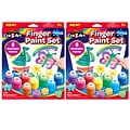 Cra-Z-Art Washable Finger Paint Set, 8 Colors Per Set, 2 Sets (CZA124064-2)