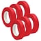 DSS Distributing 1 x 55 Yds, Premium Grade Masking Tape, Red, 6 Rolls/Bundle (DSS46162-6)