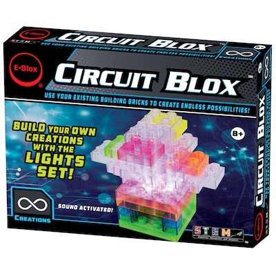 E-Blox® Circuit Blox Lights Starter, Circuit Board Building Blocks, Assorted, 32 Pieces
